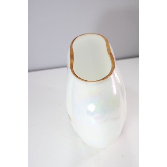 Consolidated Glass Pinecone Vase Con Cora Iridescent Hand Painted Vintage 89079 - Picture 6 of 7